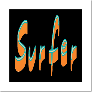 Surfe, Hello Summer Vintage Funny Surfer Riding Surf Surfing Lover Gifts Posters and Art